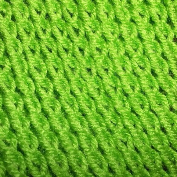 Lime Green Infinity Scarf Handmade Knitted Yarn Fashion Accessory Unisex New S79 - Picture 3 of 7